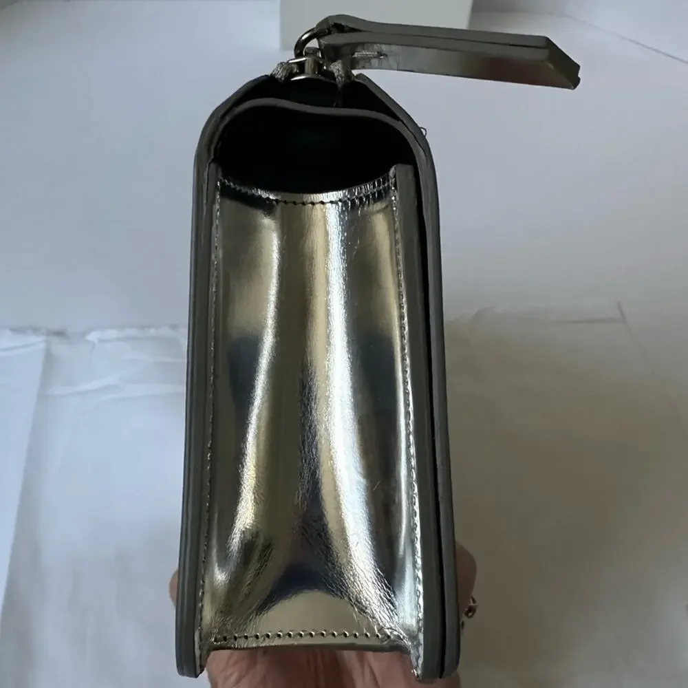 Maison Margiela Reflective Mirror Leather Clutch Wristlet MM11 SS17 Silver